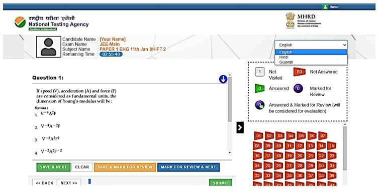 MCQs and additional instructions