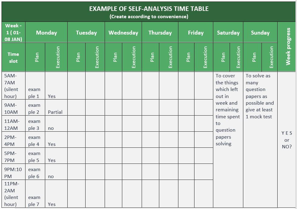 draft to follow the timetable