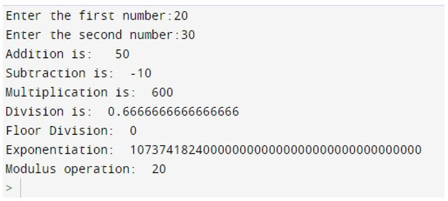 Arithmetic Operators in Python