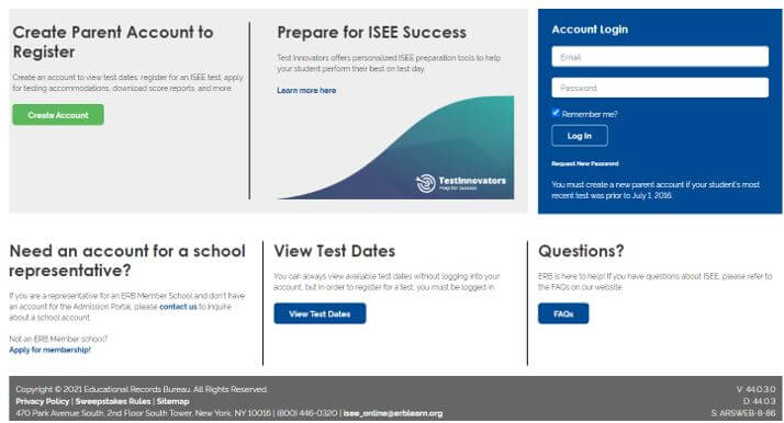 ISEE Test Registration 1